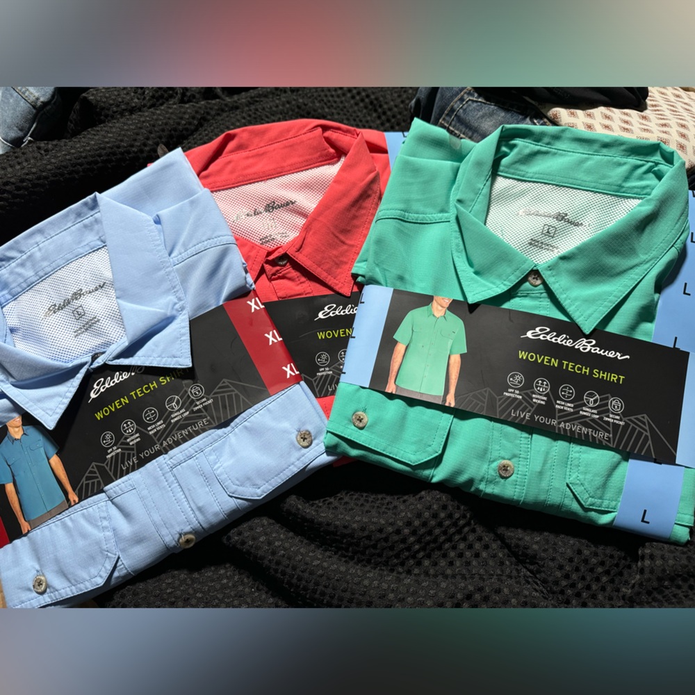 Eddie Bauer Woven Tech Shirts